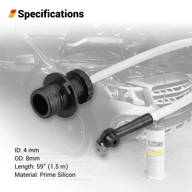 EWK 1.5M Brake Bleeding Hose for 6.5L 10.5L 15L Pneumatic/Manual & Manual Oil Changer Vacuum Fluid Extractor Pump - Image 2